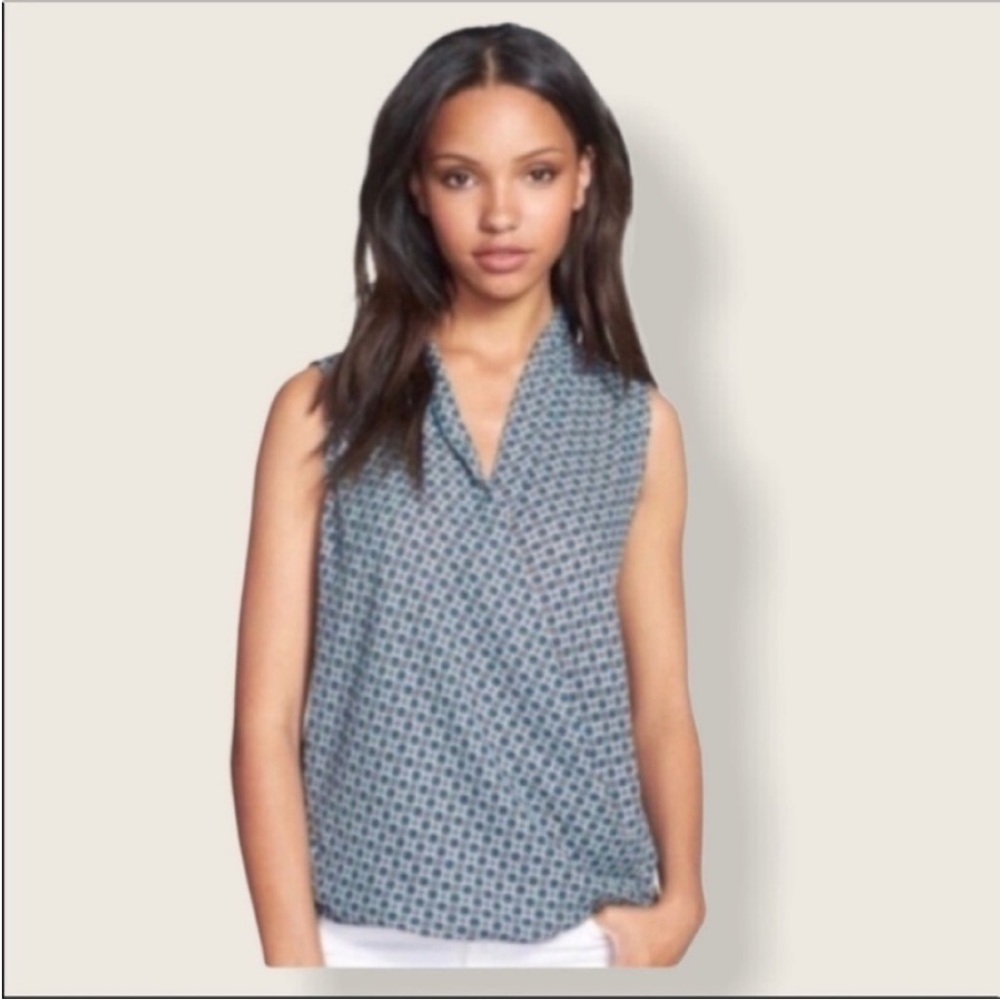 Pleione Sleeveless Faux Wrap Blouse Loose fit Size XS - Picture 6 of 13